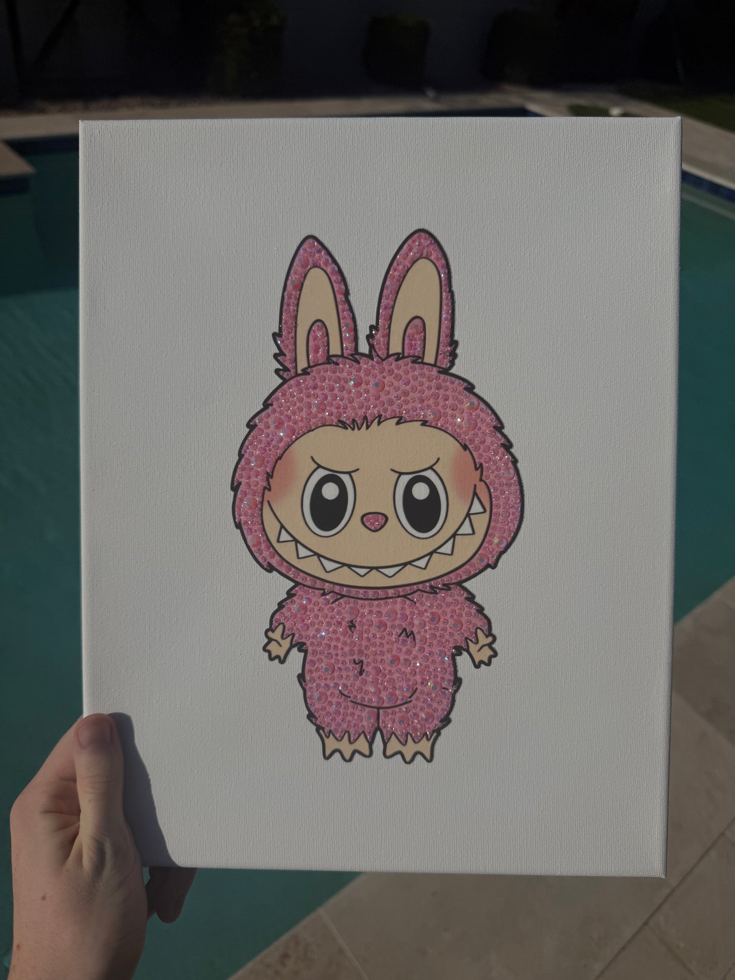 Pink Labubu Bedazzling Kit – 11” x 14”