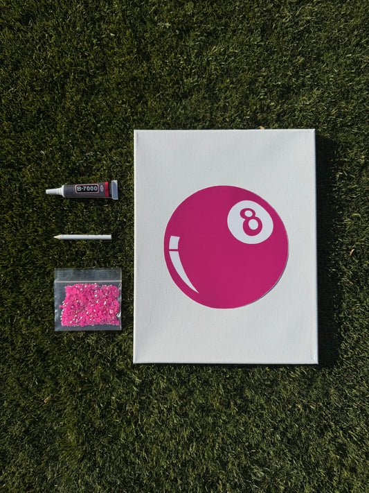 Pink 8 Ball Bedazzling Kit β 11β x 14β
