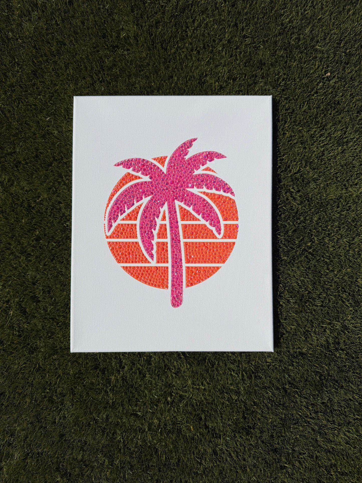 Palm Tree Sunset Bedazzling Kit – 11” x 14”