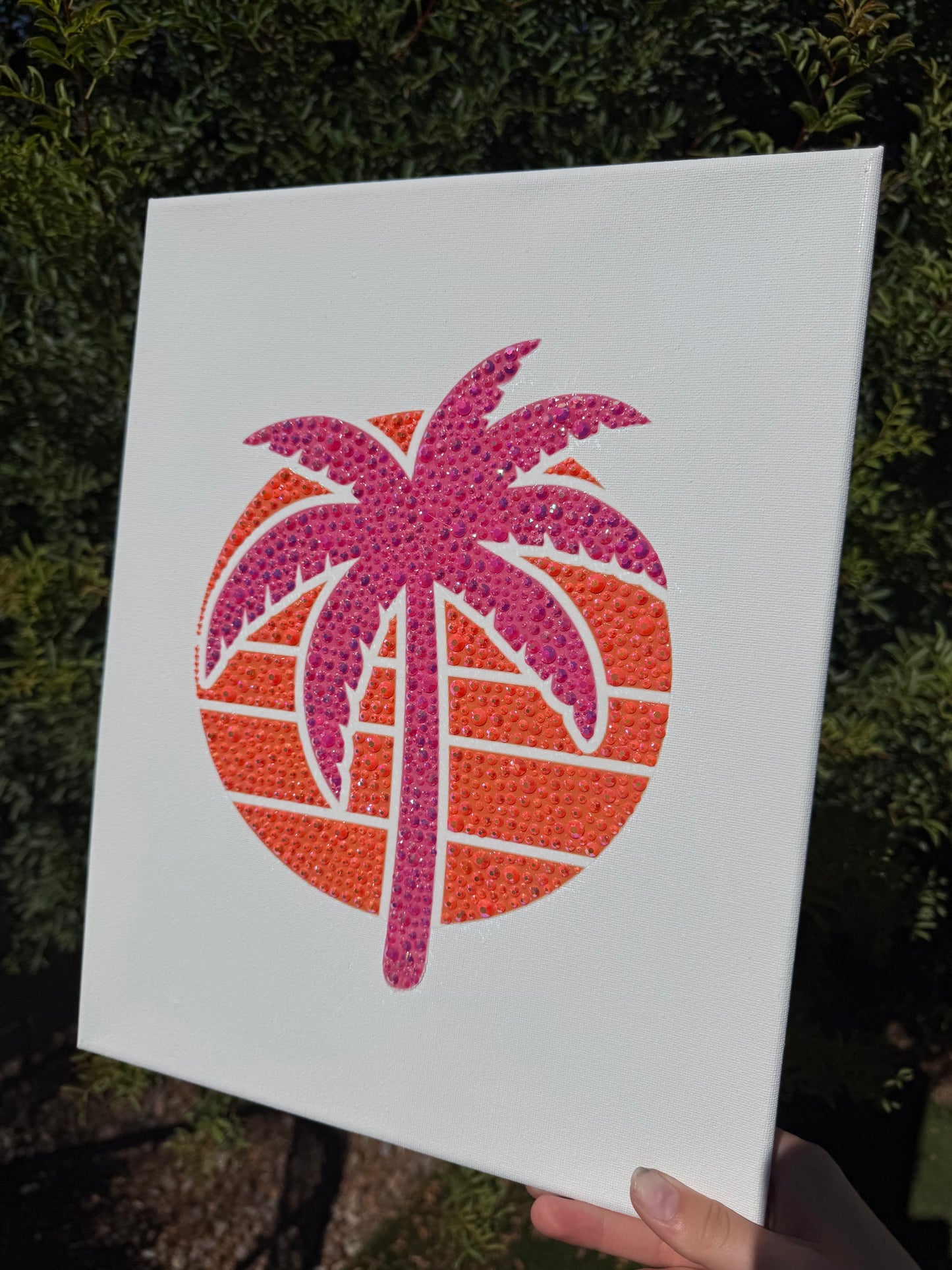 Palm Tree Sunset Bedazzling Kit – 11” x 14”