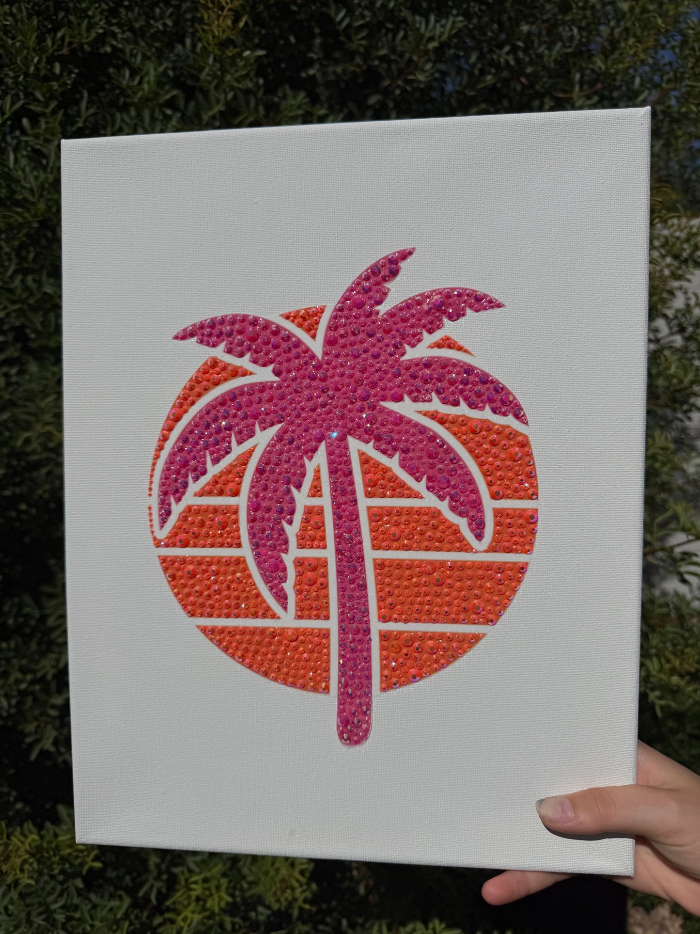 Palm Tree Sunset Bedazzling Kit – 11” x 14”