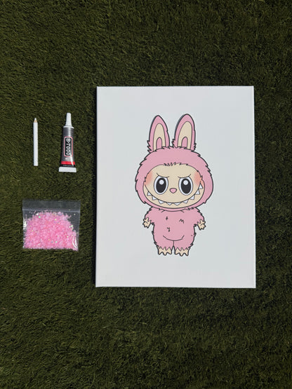Pink Labubu Bedazzling Kit – 11” x 14”