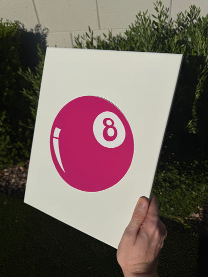 Pink 8 Ball Bedazzling Kit – 11” x 14”