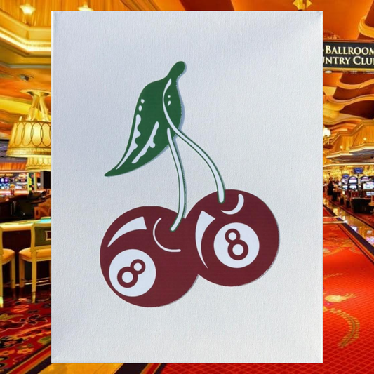 Red Cherry 8 Ball Bedazzling Kit – 11” x 14”