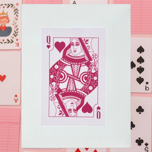 Pink Queen Of Hearts Bedazzling Kit – 11” x 14”
