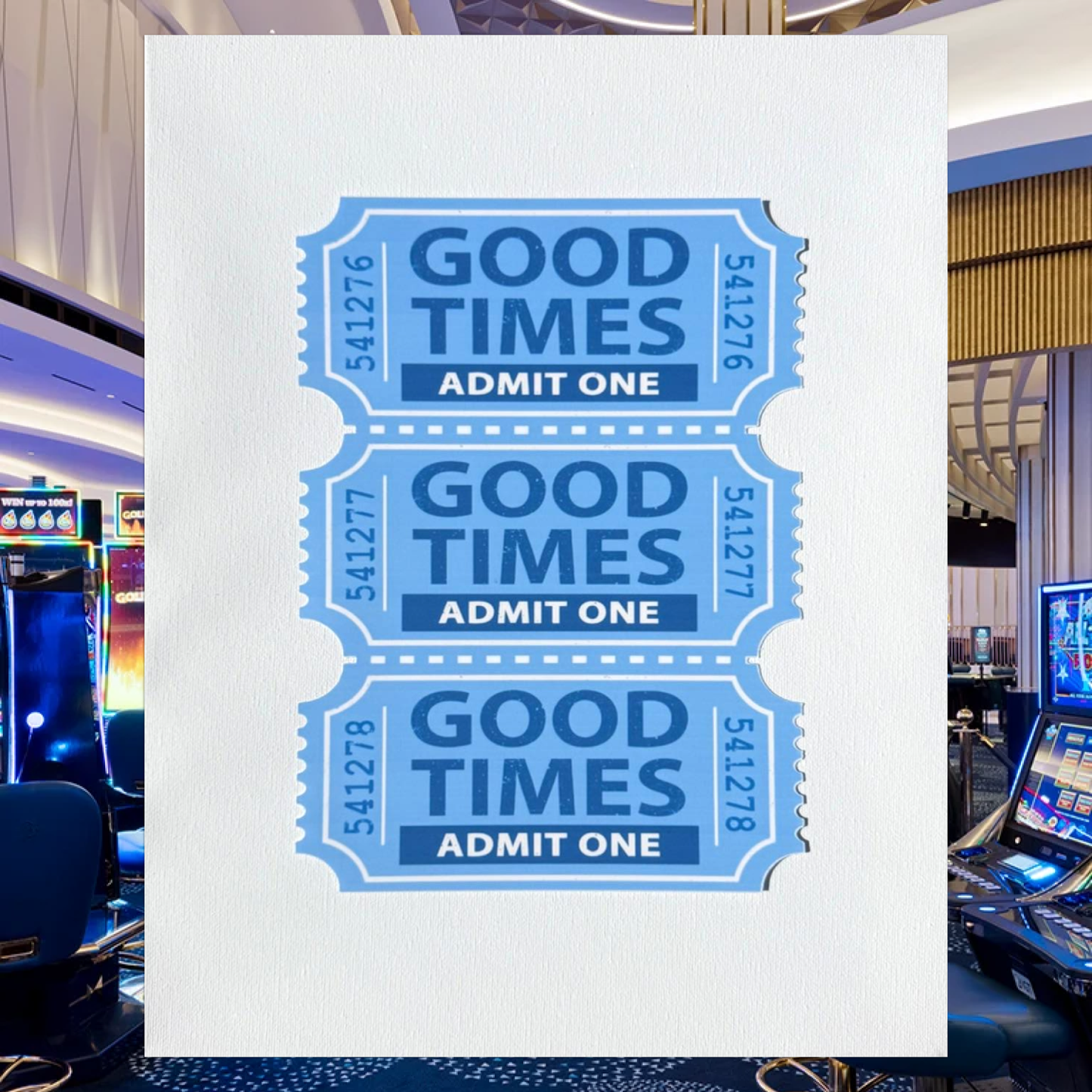 Blue Good Times Ticket Bedazzling Kit – 11” x 14”