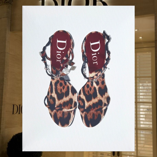 Dior Cheetah Heel Bedazzling Kit – 11” x 14”