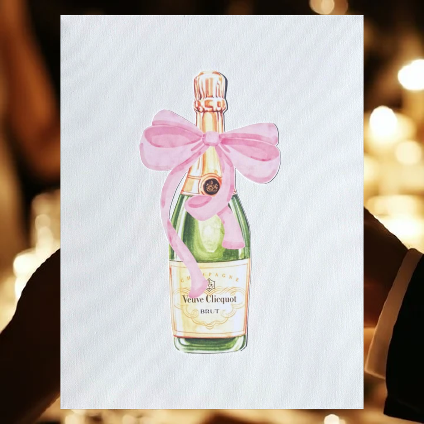 Champagne and Bow Bedazzling Kit – 11” x 14”