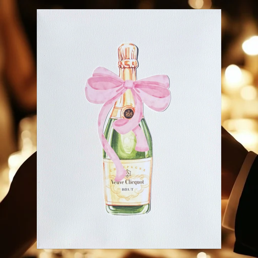 Champagne and Bow Bedazzling Kit – 11” x 14”