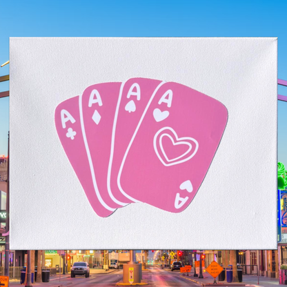 Pink Playing Cards Bedazzling Kit – 11” x 14”