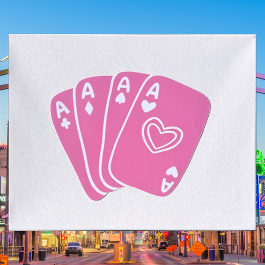 Pink Playing Cards Bedazzling Kit – 11” x 14”