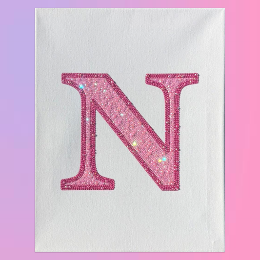 Letter N Bedazzling Kit – 11” x 14”