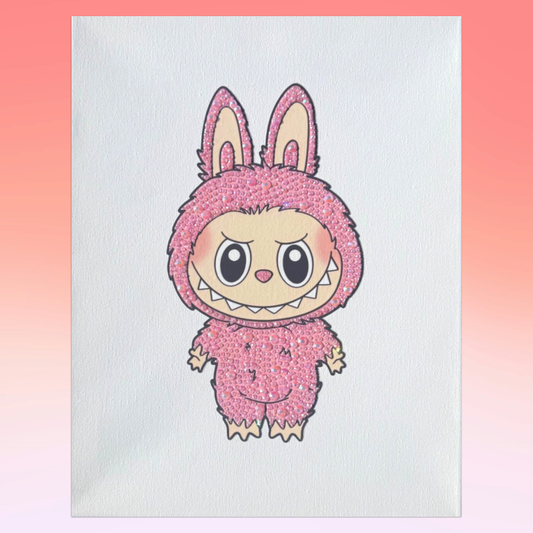 Pink Labubu Bedazzling Kit – 11” x 14”