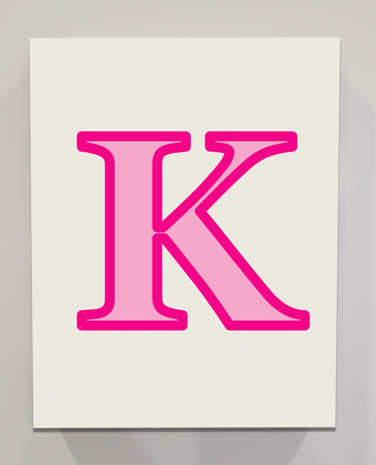 Letter K Bedazzling Kit – 11” x 14”