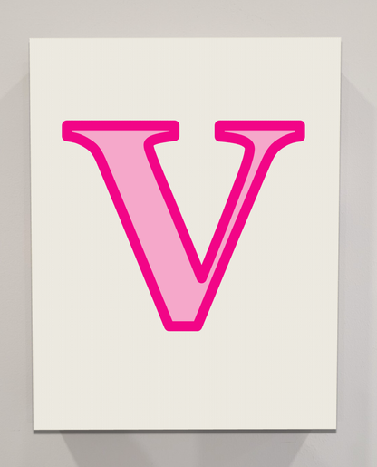 Letter V Bedazzling Kit – 11” x 14”