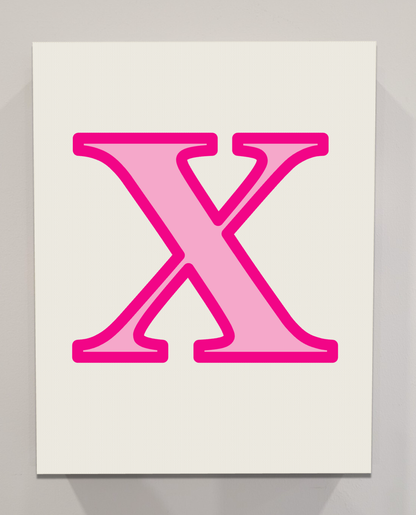 Letter X Bedazzling Kit – 11” x 14”