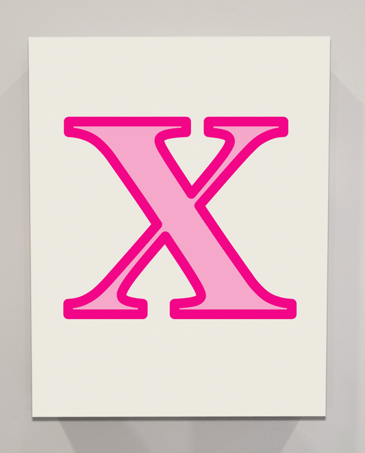 Letter X Bedazzling Kit – 11” x 14”