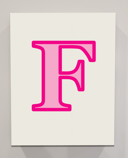 Letter F Bedazzling Kit – 11” x 14”